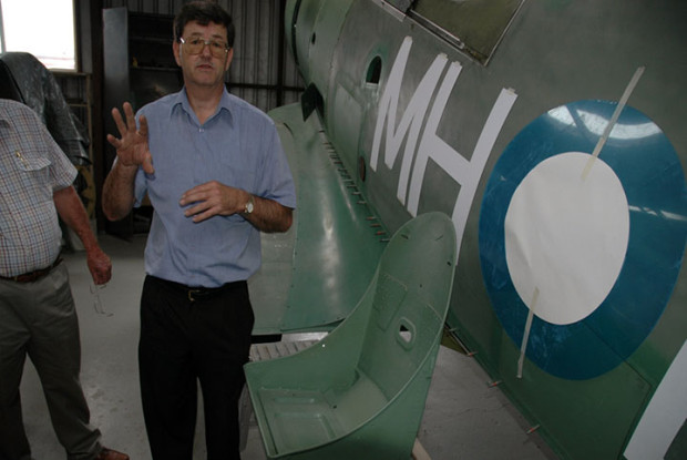 Greg Batts restoring a CAC Boomerang