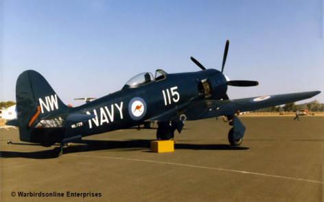 Hawker sea fury aircraft, nowra nsw    | warbirds online