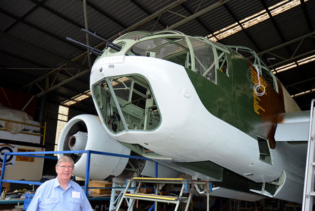 Ralph Cusack restoring a Bristol Beaufort Bomber
