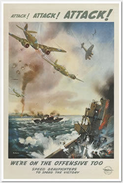 Attack Attack Attack Beaughfighter poster - courtesy Australian War Memorial ARTV09059