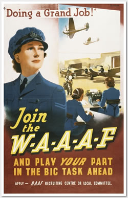 Doing a Grand Job WAAAF poster courtesy Australian War Memorial ARTV05170