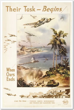 Their task begins when ours ends poster 1943 - courtesy AWM ARTV09058