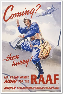 Air crews wanted now for the RAAF poster courtesy AWM  ARTV04297