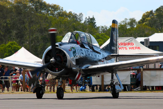 North American T28 Trogan Warbird Great Eastern Fly-In 2014