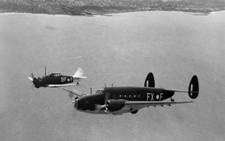 Lockheed Hudson A16-105 with Wirraway escort (photo Malcom Long collection)