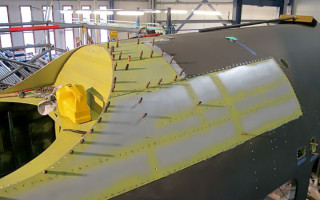 Lockheed Hudson A16-105 - skins around turret - image AWM