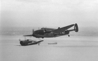 Lockheed Hudson A16-105 with Wirraway escort (photo Malcom Long collection)