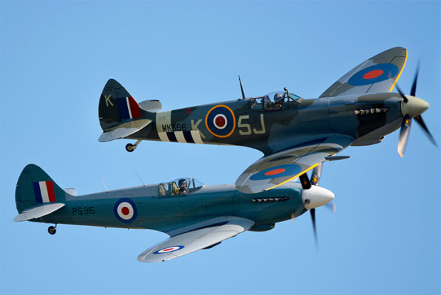 Spitfire display at Yeovilton airshow 2014