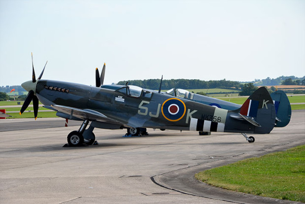 Spitfires parked at Yeovilton