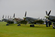 Supermarine Spitfire lineup Duxford Flying Legends 2014