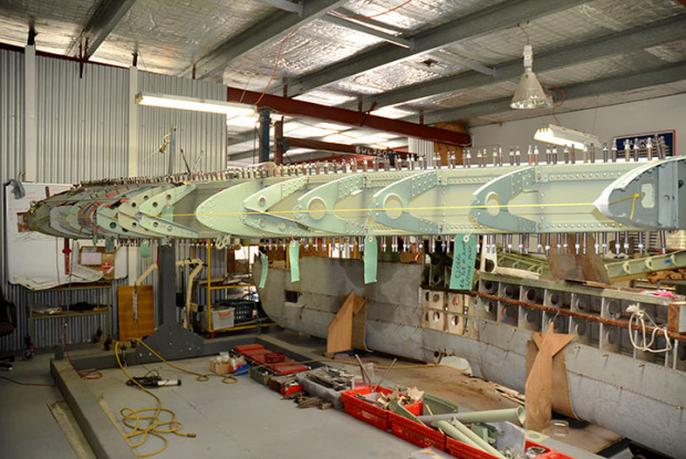 Beaufort a9-141 wing ribs being added    | warbirds online