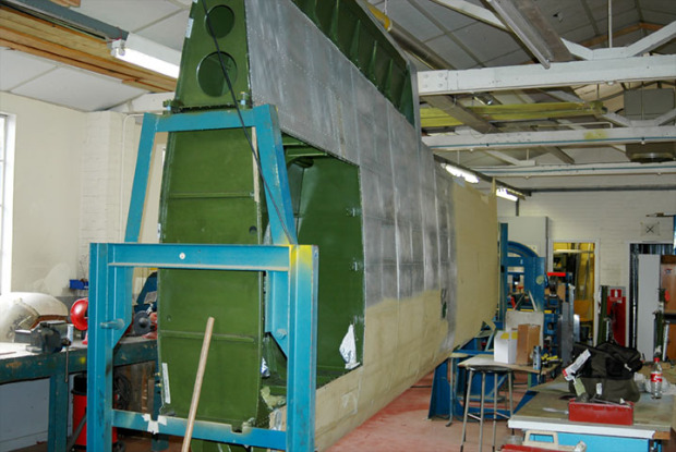 Bristol Blenheim wing in jig