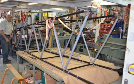 Hawker Demon rear fuselage frame & Ron Lee