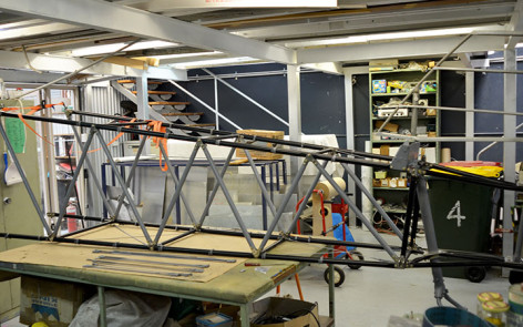 Hawker Demon rear fuselage frame - side view