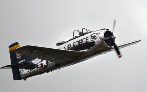 T28 D Trojan airborne