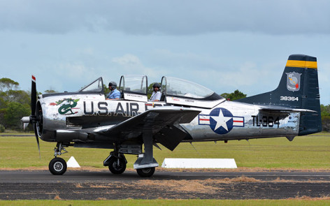 T28 D Trojan taking off