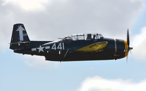 TBM3 Avenger airborne Great Eastern Fly In 2015