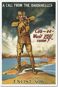 A call from the Dardanelles poster courtesy Australian War Memorial ARTV05167