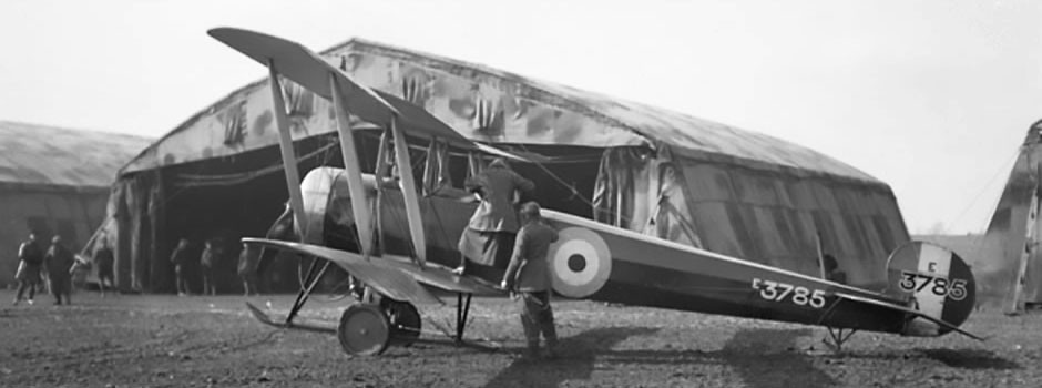 Avro 504K biplane aircraft No 6 Sq AFC