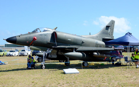 Ex rnzaf a4 k skyhawk at tauranga classic flyers airshow 2014-resides as a static exhibit    | warbirds online