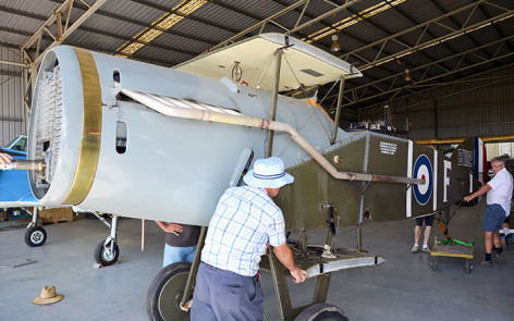 Bristol f2b fighter wheeled in hangar    | warbirds online