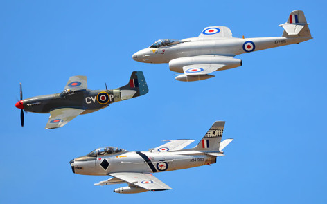 CAC Sabre A94-983 - Point Cook RAAF airshow 2014 & CAC Mustang & Gloster Meteor
