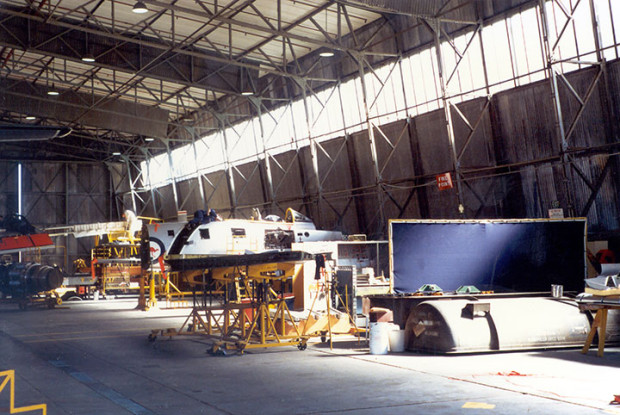 CAC Sabre A94-983 undergoing rebuild at 2AD Richmond