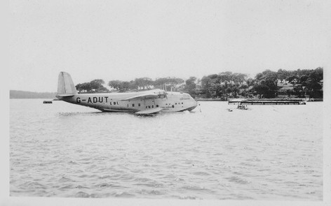 Short SS23 C-Class Empire Flying Boat RAAF A18-10 in Sydney while still with BOAC as GADUT Centaurus 1938