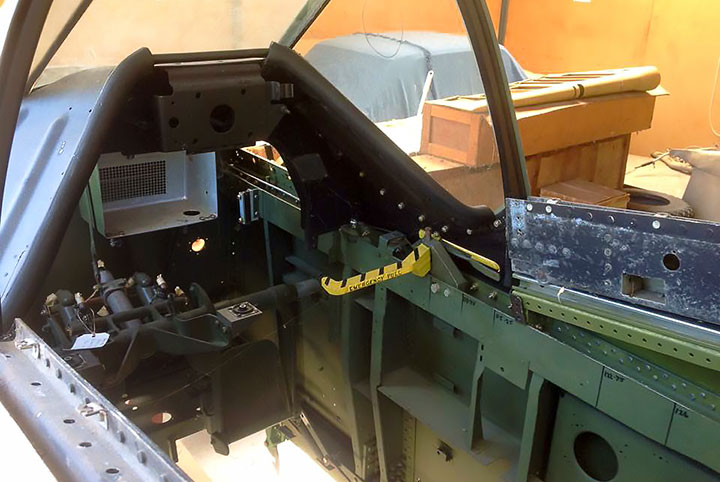 CAC Mustang A68-71 cockpit restoration in progress