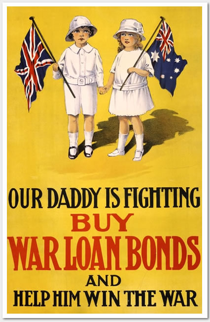 Our Daddy is Fighting poster courtesy Australian War Memorial ARTV03502