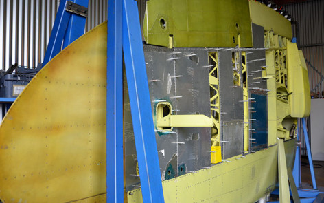 Supermarine Spitfire IX MH 603 wing in jig