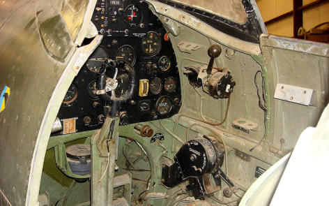 Spitfire MH415 cockpit interior