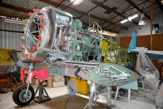 CAC Boomerang CA-12 RAAF serial A46-54 extensive work done on exhaust system & fuselage