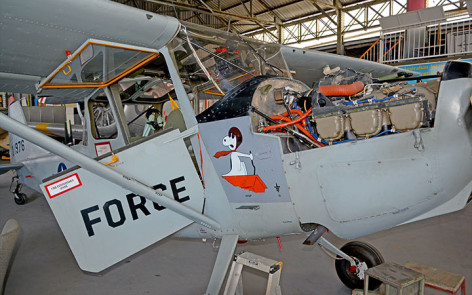 Cessna O-1G Bird Dog VH-XVB-Continental engine & Snoopy nose art