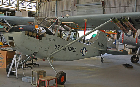 Cessna O-1G Bird Dog VH-XVB at Caboolture
