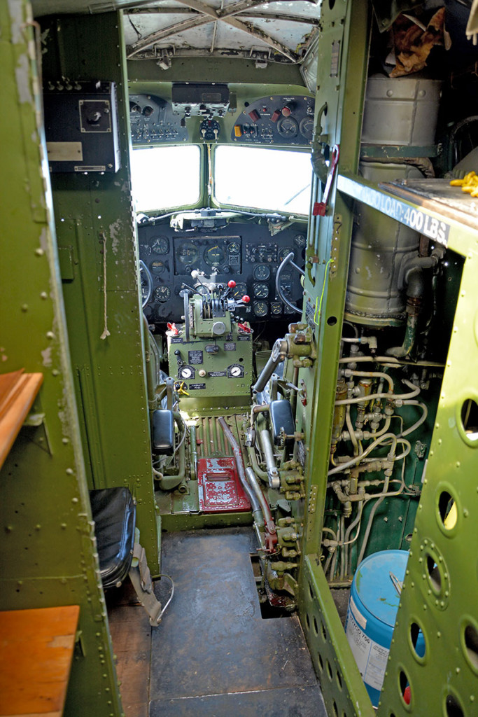Douglas Dakota C-47A view to cockpit