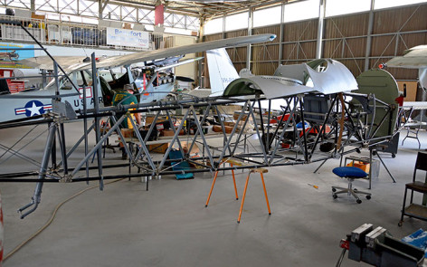 Hawker Demon Front fuselage three quarter-rear view assembled