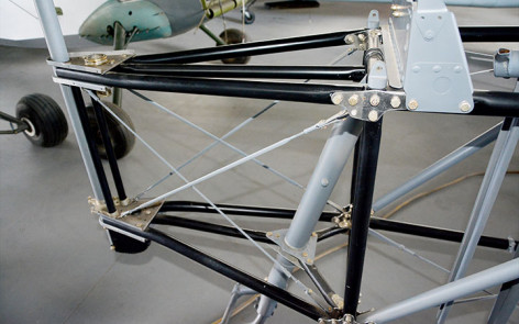 Hawker Demon fuselage-rear tail view assembled