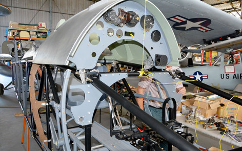 Hawker demon internal fuselage cockpit being assembled    | warbirds online