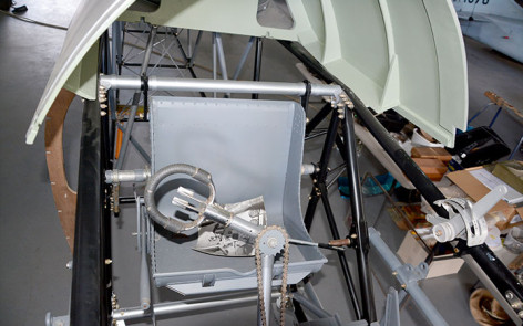Hawker demon internal fuselage cockpit being assembled showing control column    | warbirds online