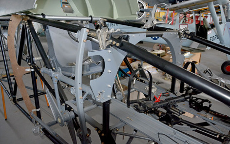 Hawker Demon internal fuselage cockpit detail being assembled