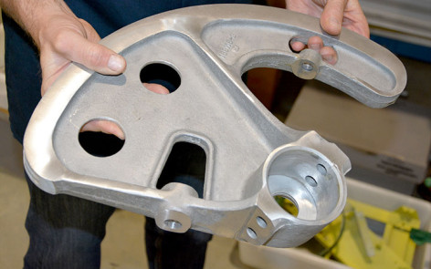 Hudson A16-105 AWM restoration of bomb bay door bell cranks recast from pattern