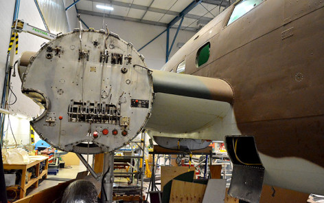 Lockheed Hudson A16-105 AWM restoration of engine firewall