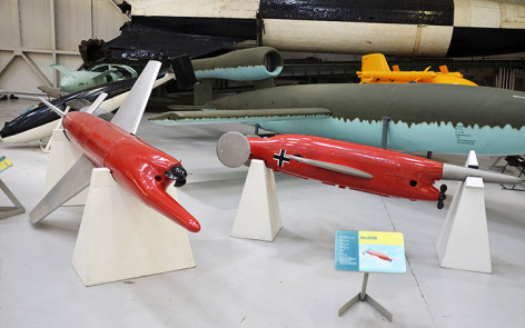 Henschel Hs 298 air to air rocket RAFM Cosford 2014