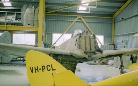 Nakajima Ki-43-I Oscar Number 750 in Col Pay's workshop at Scone NSW