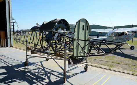 RAAF Hawker Demon completed fuselage structure on temporary stand