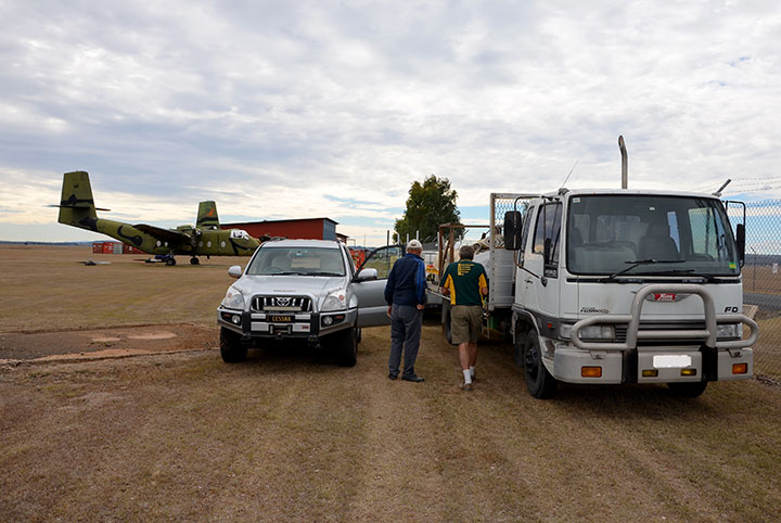 Arriving at Oakey - Caribou in the distance