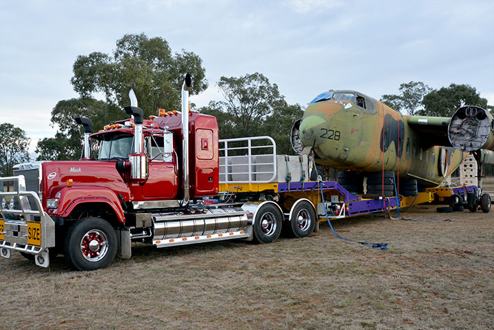 Caribou A4-228 is loaded on the truck - & what a truck it is