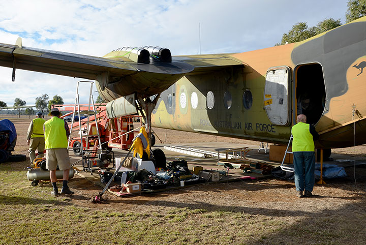 Getting ready to work on Caribou A4-228
