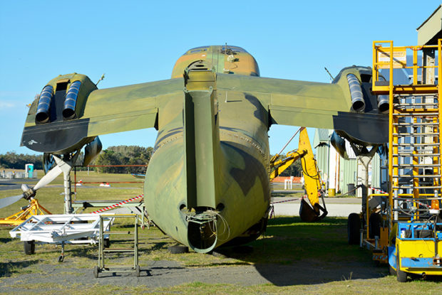 DHC4 Caribou A4-228 with tail rear fuselage refitted